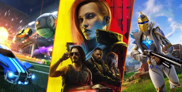 Colaboración entre Fortnite, Rocket League y Cyberpunk 2077