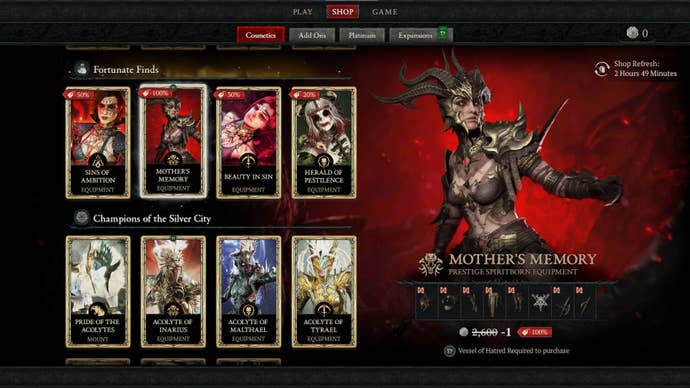 Error en tienda de Diablo 4 hace comprar objeto sin.webp