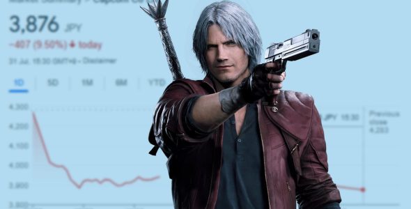 After Devil May Cry 5 outsells Monster Hunter Wilds in Capcom's latest financial quarter, publisher's share prices tumble