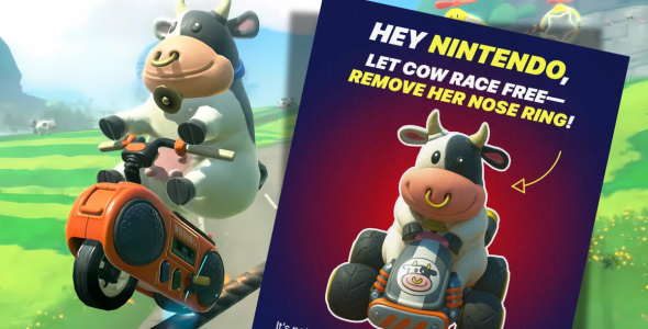 Animal rights group PETA calls for Nintendo to remove Cow's 
