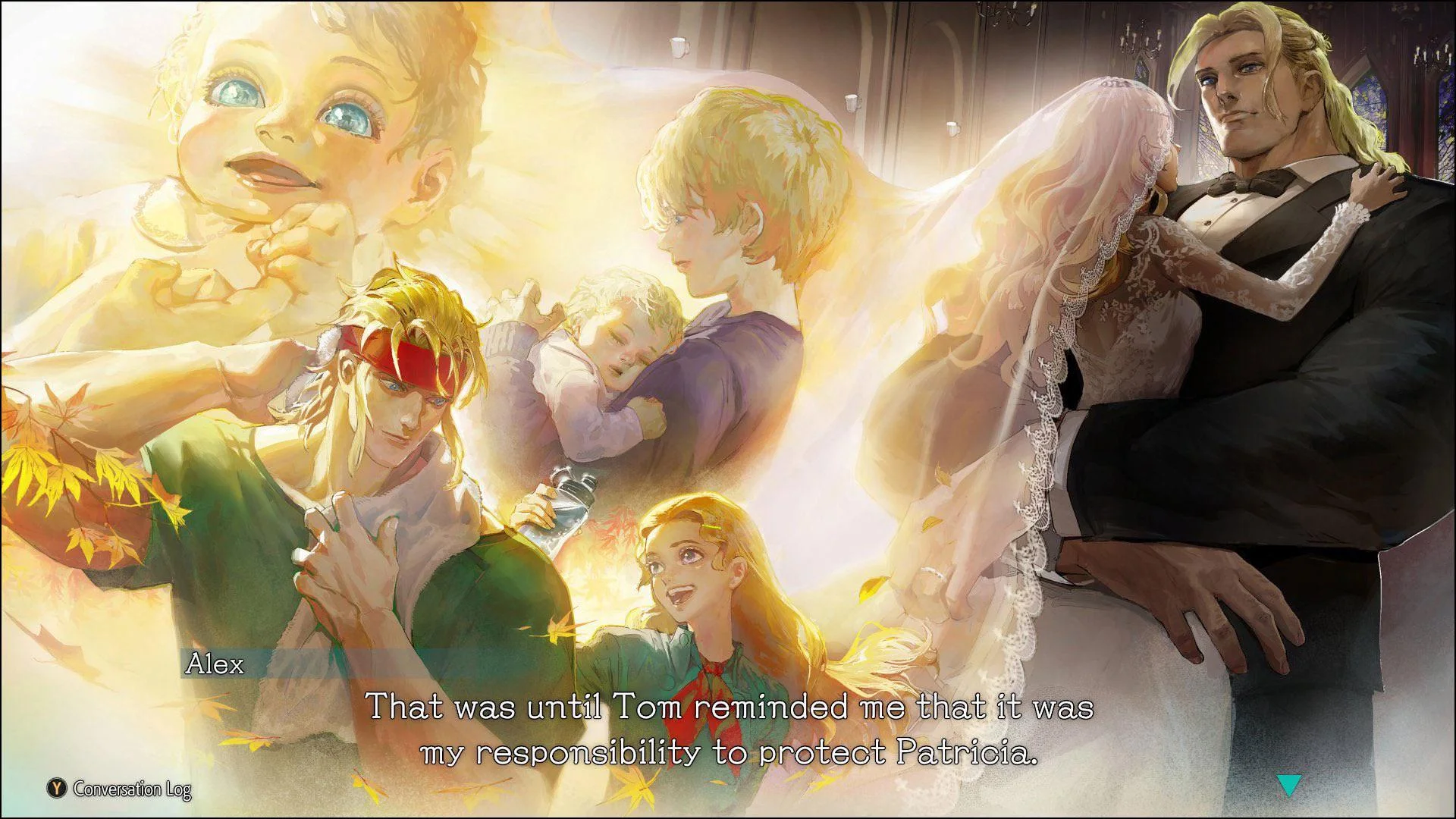 Street Fighter 6 Alex story mode slide with Patricia