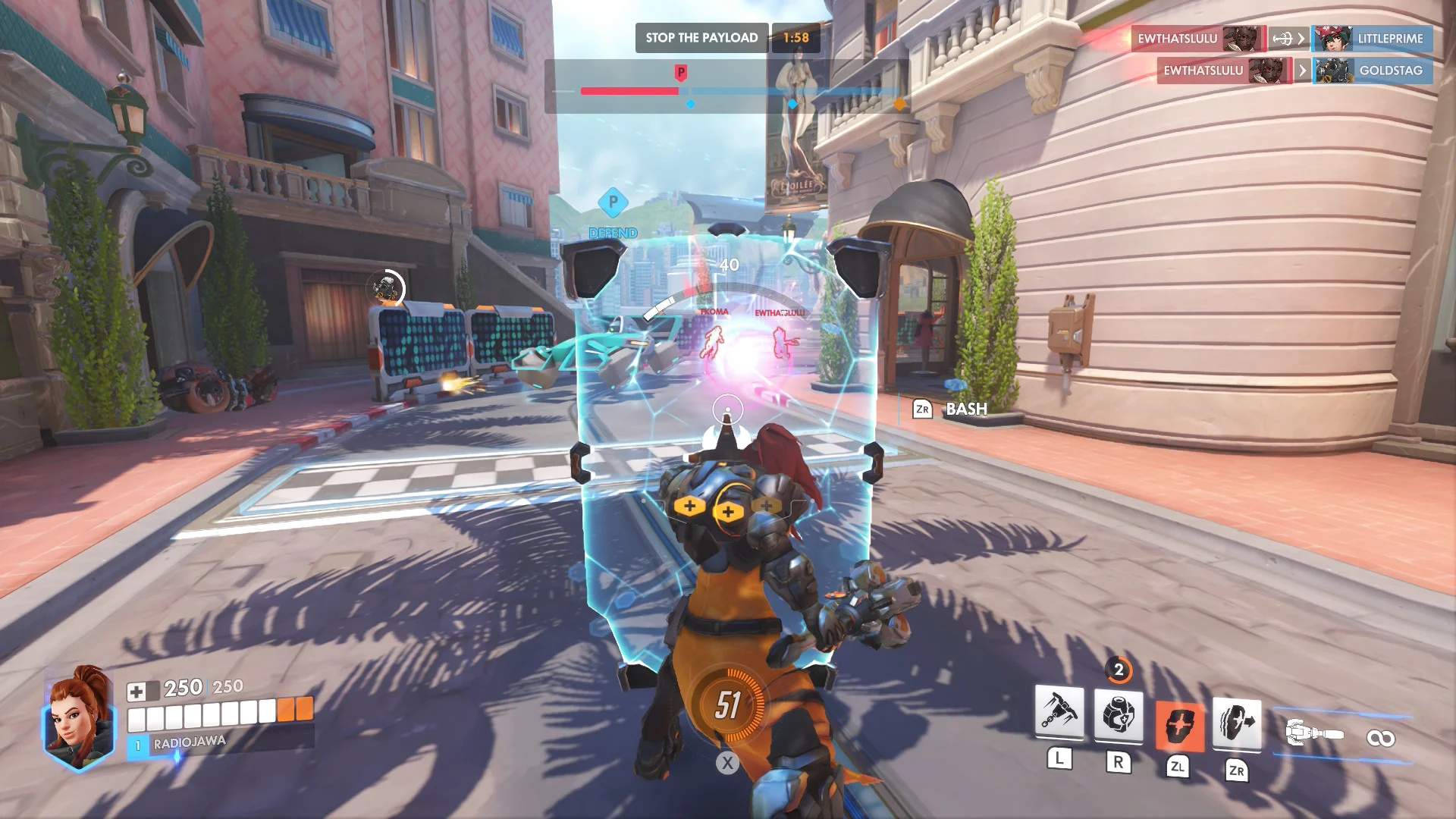 Overwatch Nintendo Switch 2 gameplay - Brigitte