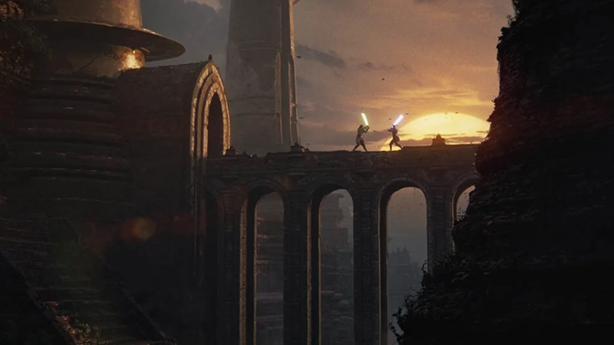 Star Wars Eclipse - dos Jedi luchando en un puente