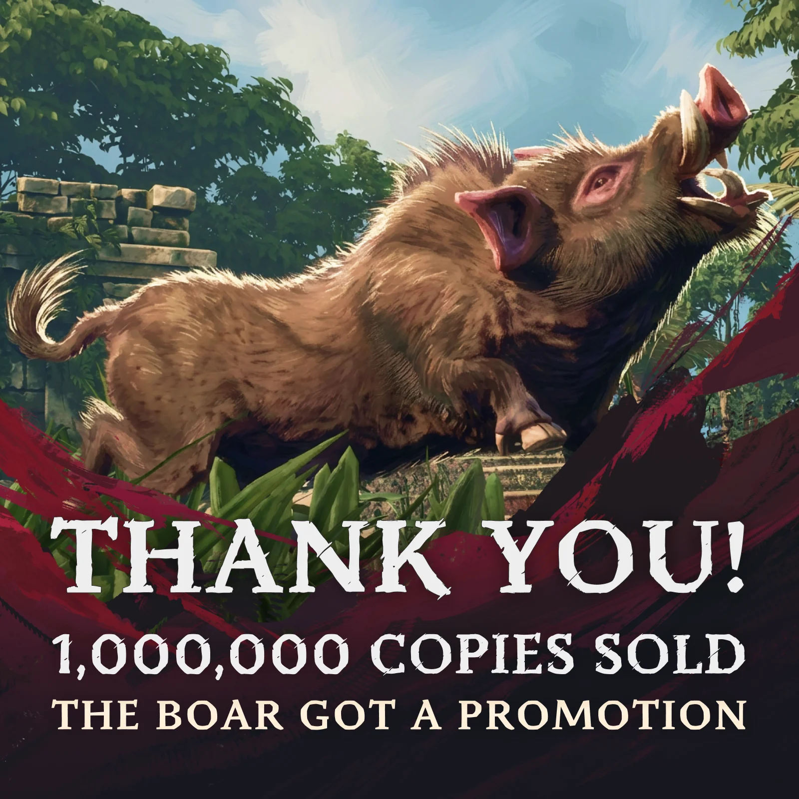 Infografía de Windrose con un jabalí