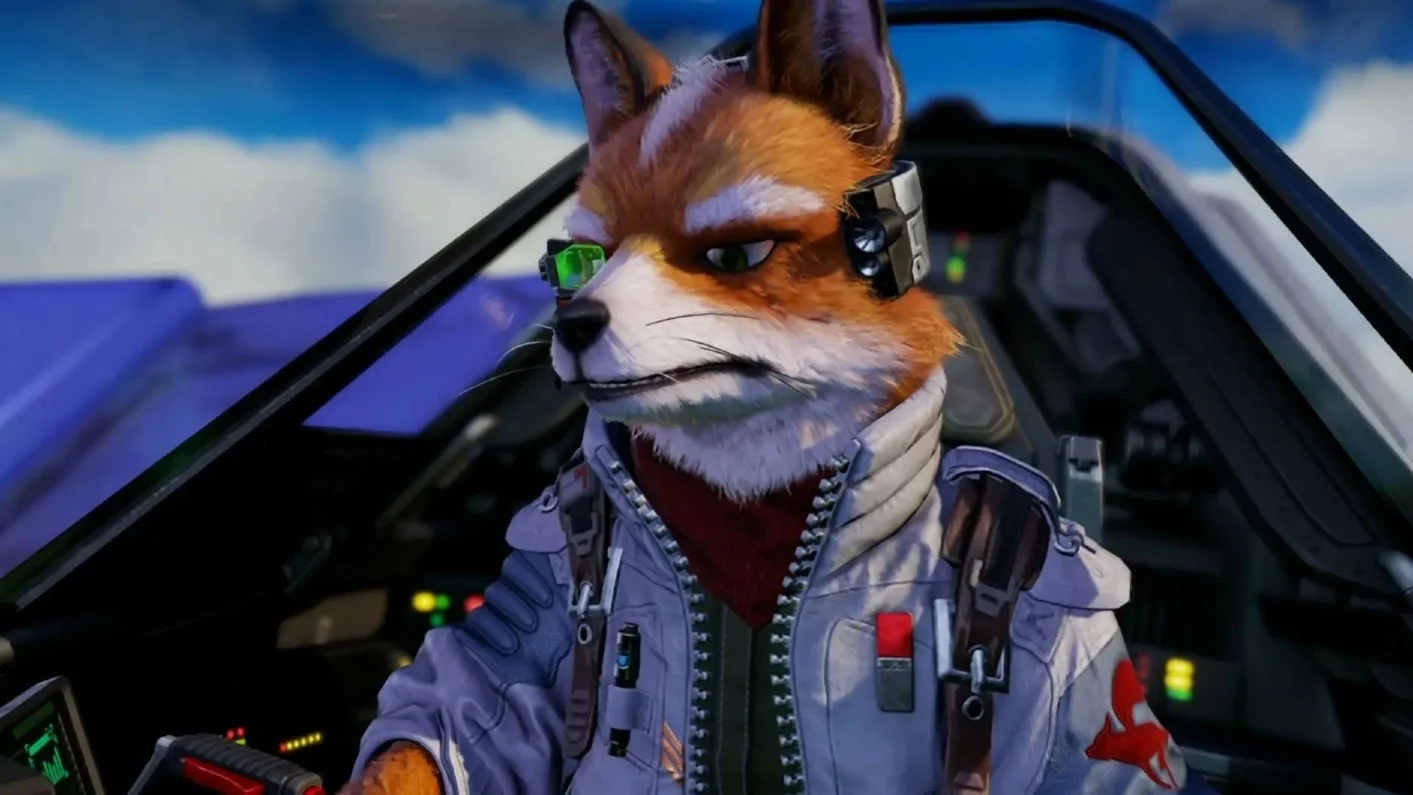 Fox McCloud en el remake de Star Fox para Switch 2