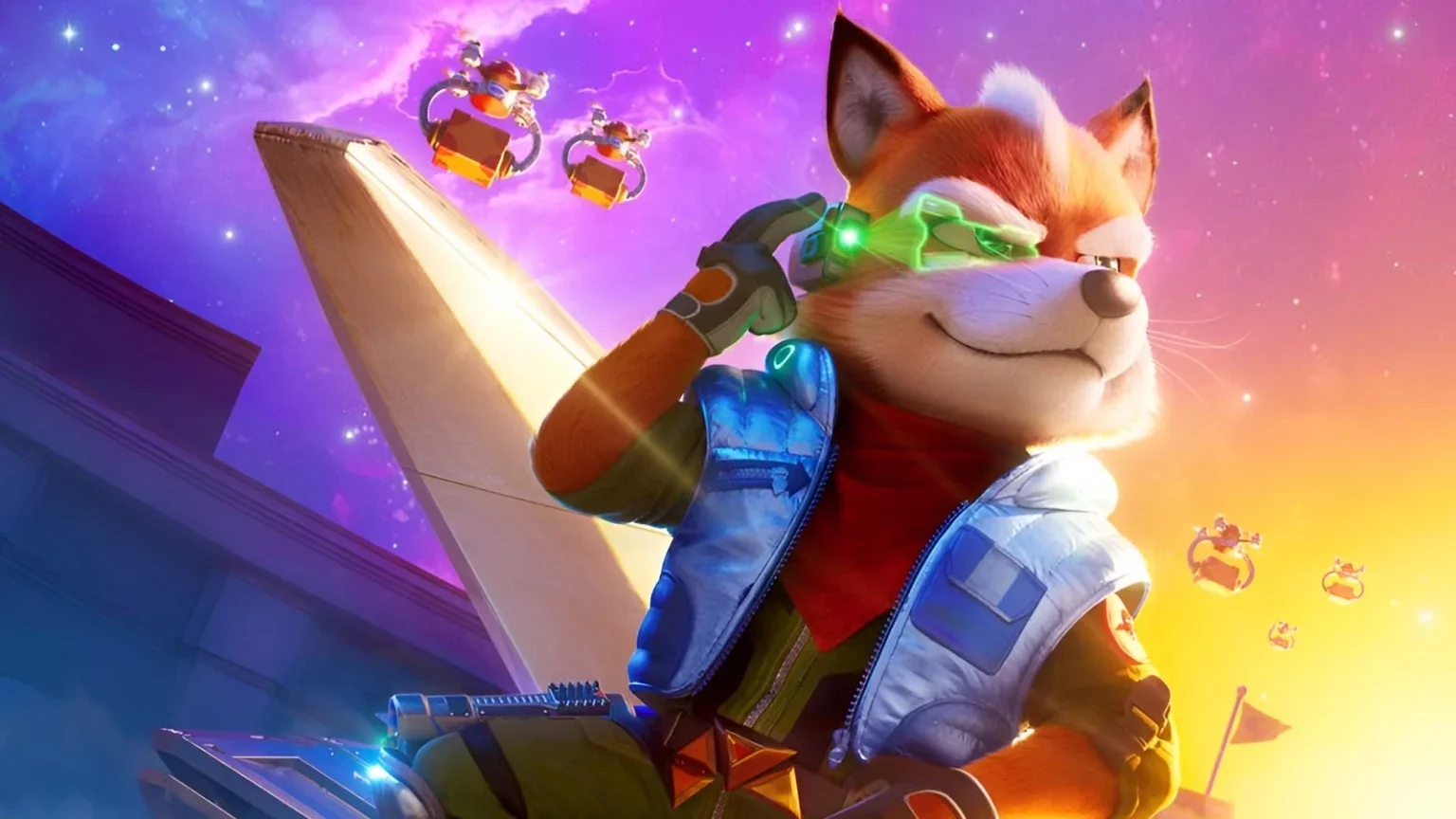 Star Fox como aparece en la película Super Mario Galaxy