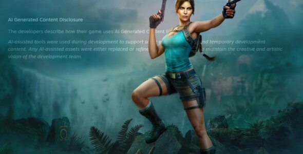 Tomb Raider: Legacy of Atlantis comes with an AI disclaimer